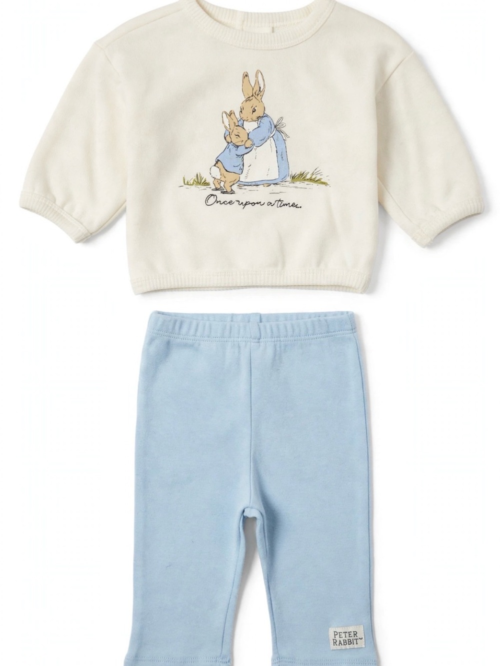 Peter Rabbit Cream & Light Blue Kids Pajama Set